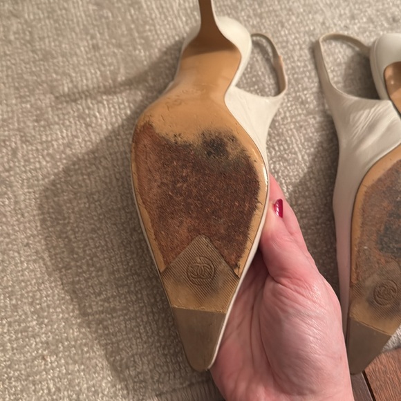 Chanel leather slingback, stone colored, size 36 - Picture 5 of 8